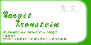 margit kronstein business card